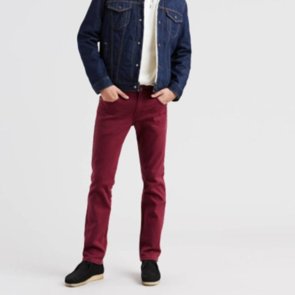 Men's Levi's 511 Classic Straight Leg Red  White Tab Premium Denim Jeans